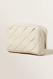 Large Woven Cosmetic Bag  Stone  hi-res