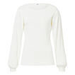 Pleated Crepe Knit Top  4  hi-res