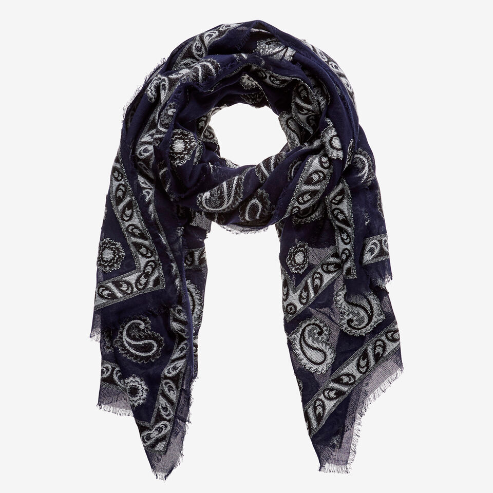 Textured Paisley Scarf  