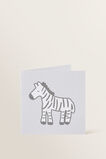 Small Zebra Card    hi-res