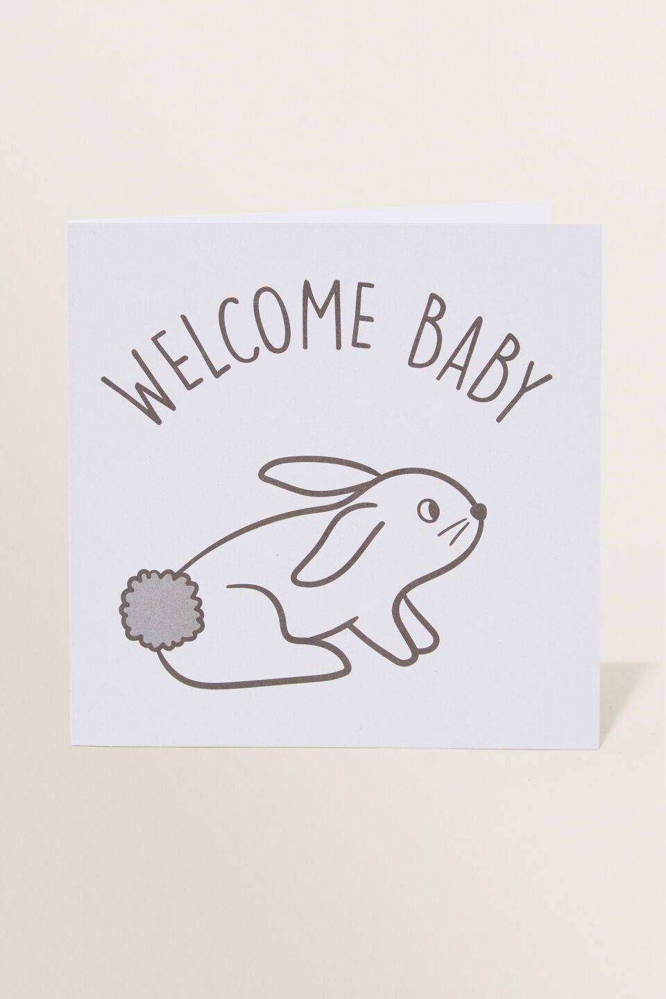 Large Welcome Baby Bunny Card  Multi
