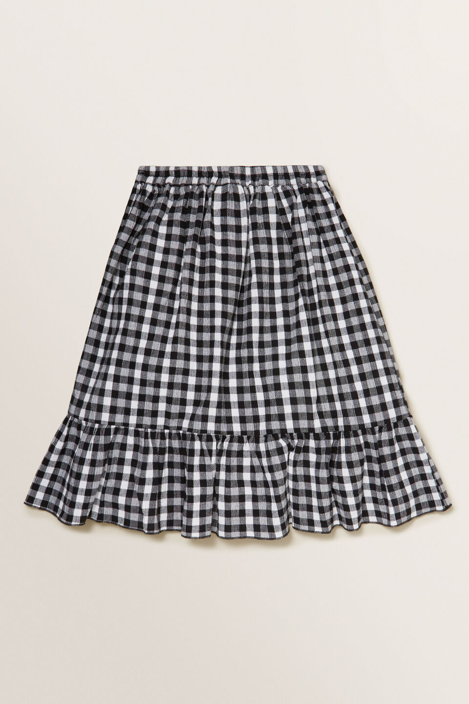 Gingham Midi Skirt  