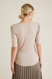 V Neck Fitted Rib Top    hi-res