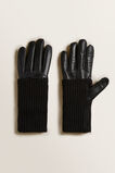Leather Knit Gloves    hi-res