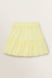 Poplin Tiered Skirt  Lemon  hi-res