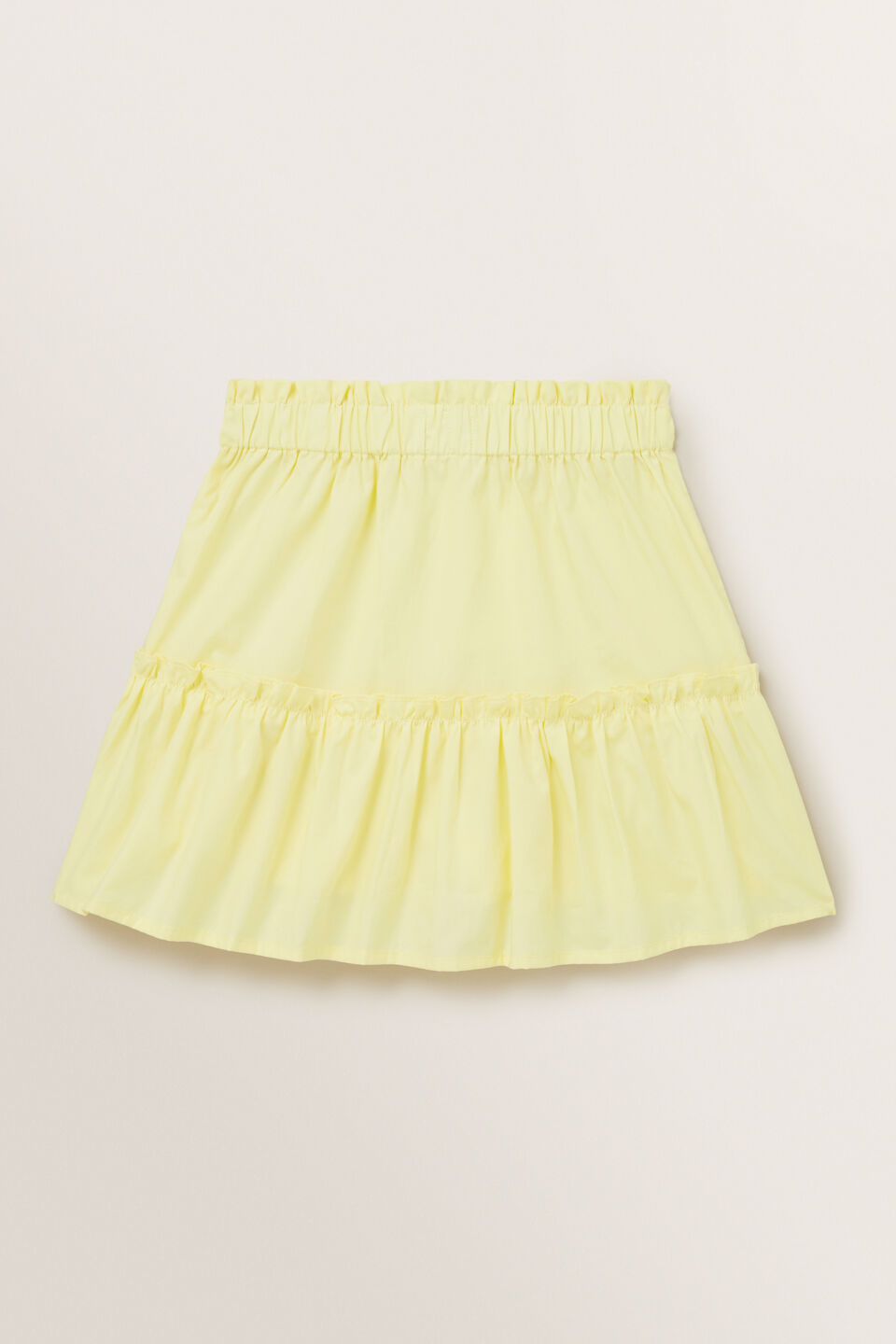 Poplin Tiered Skirt  Lemon