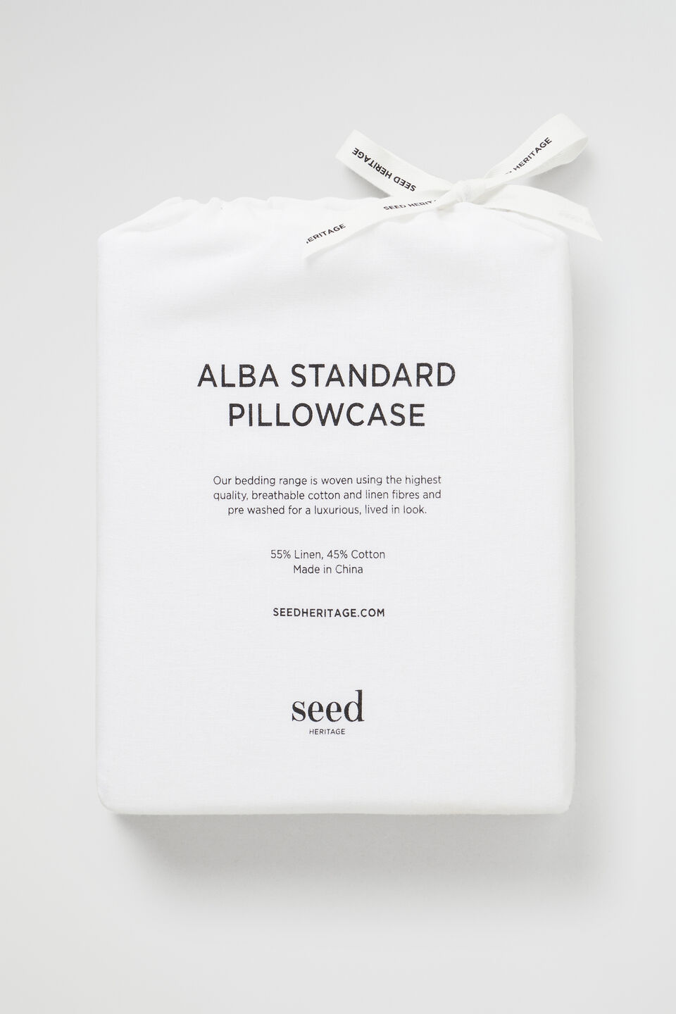 Alba Standard Pillowcase  White
