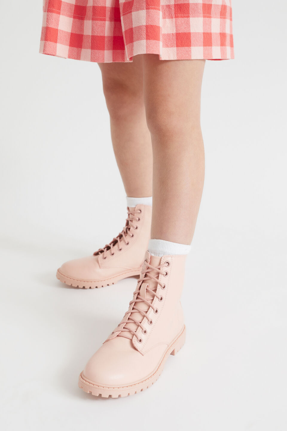 Lace Up Hiking Boot  Dusty Rose