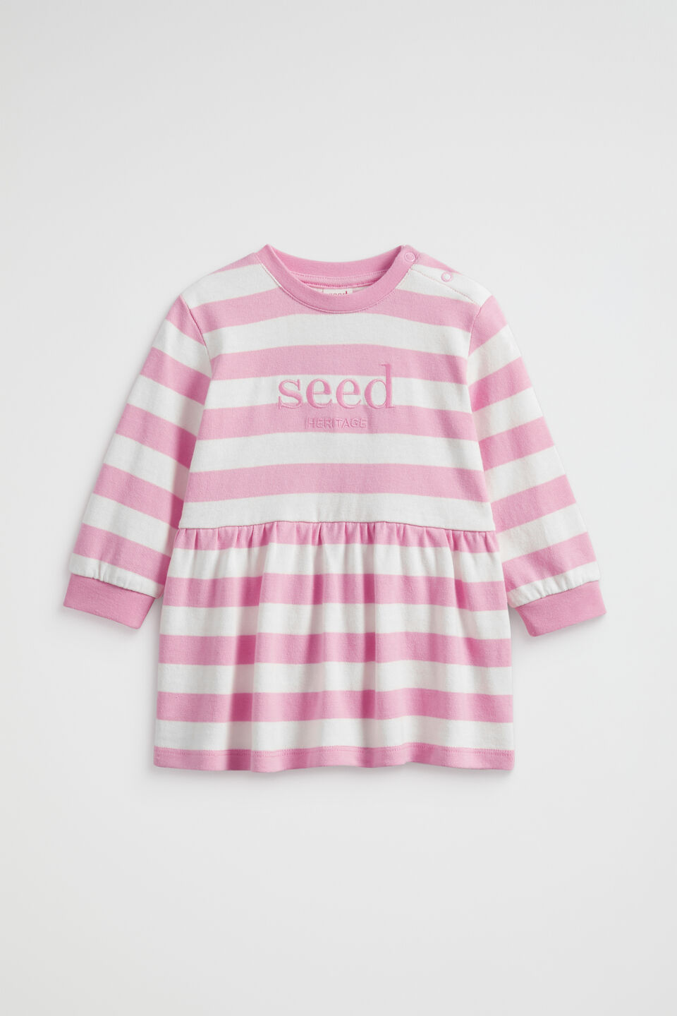 Core Logo Dress  Candy Pink Stripe