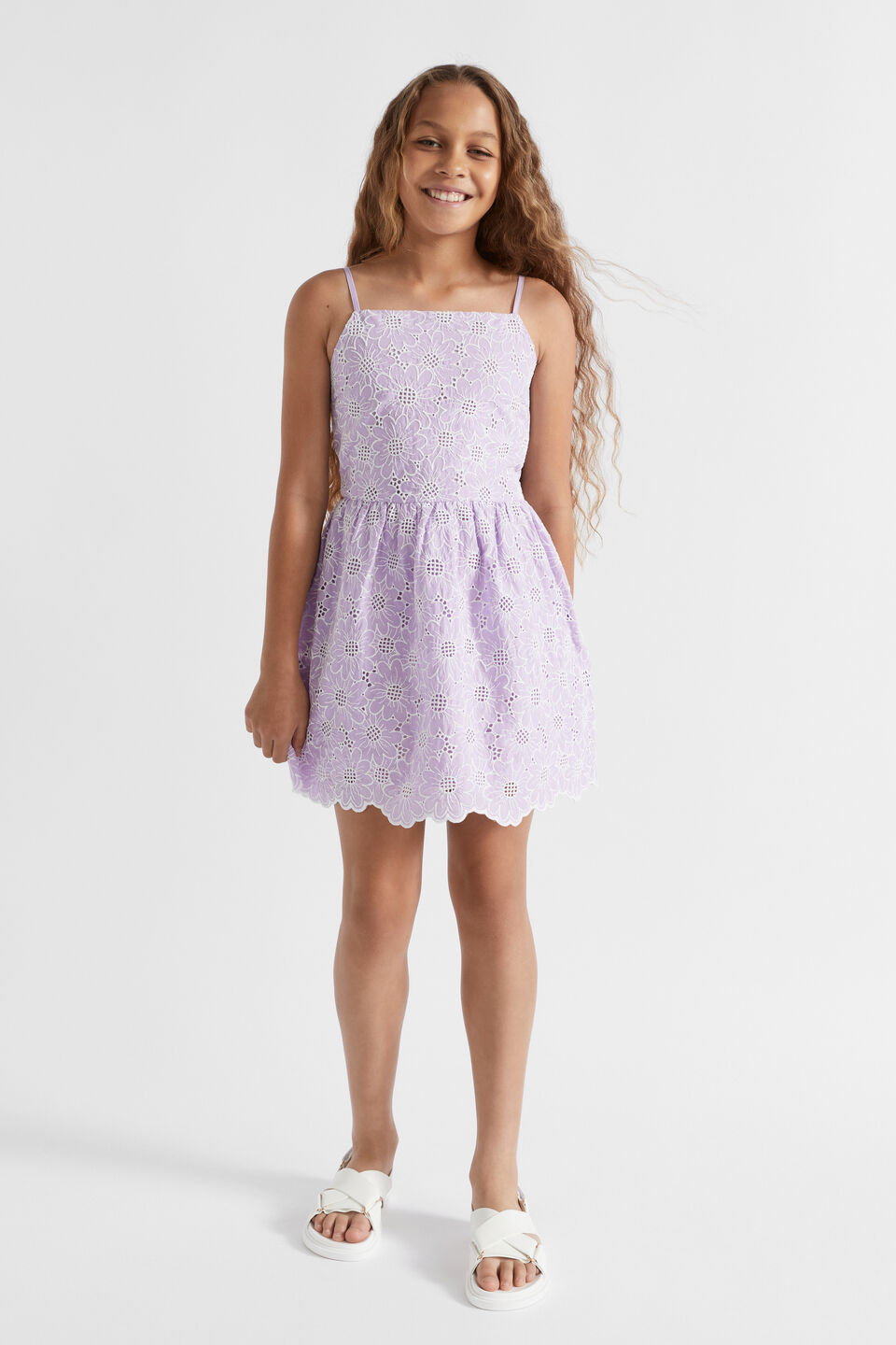 Cutwork Dress  Pale Lavender