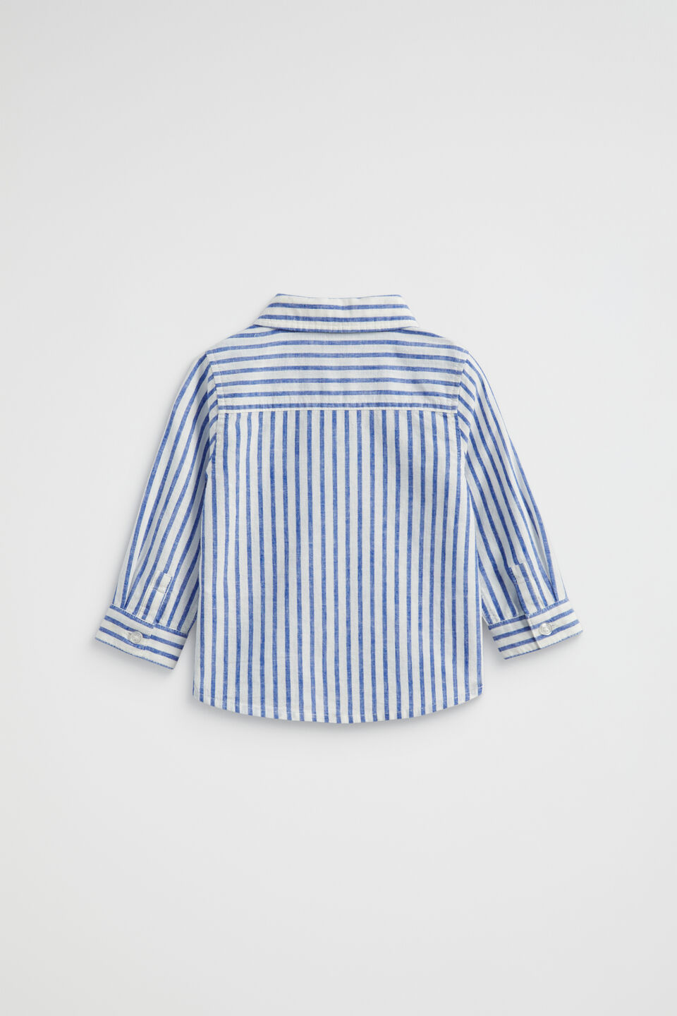 Stripe Linen Shirt  Cobalt Blue