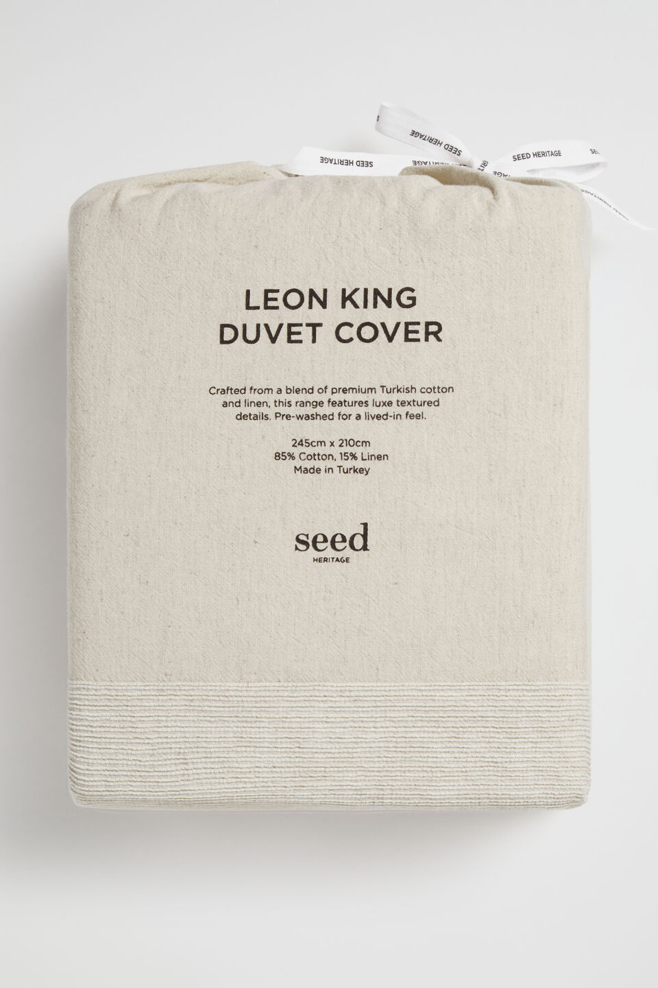 Leon King Duvet Cover  Natural