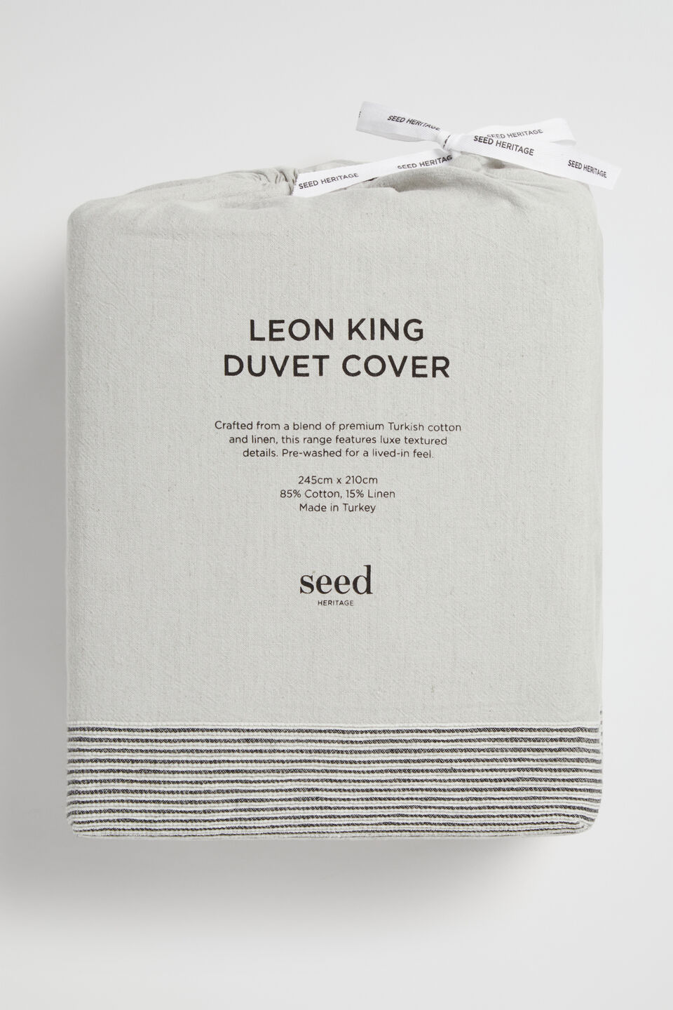 Leon King Duvet Cover  Silver Grey
