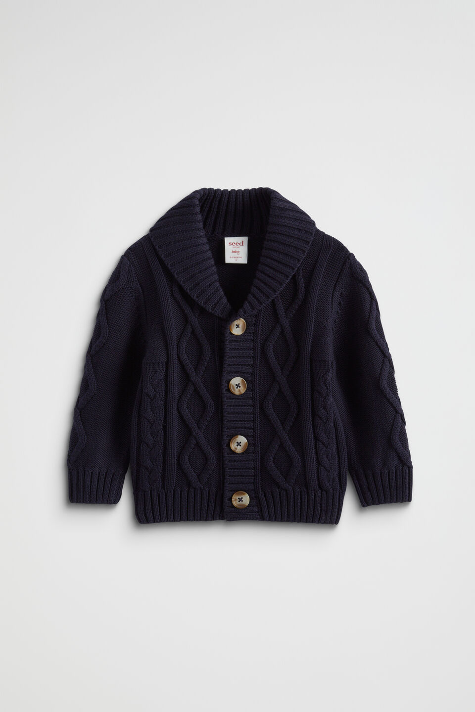 Cable Cardigan  Midnight Blue