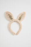 Sequin Fur Bunny Ears Headband  Multi  hi-res
