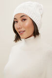 Cable Knit Beanie  French Vanilla Fleck  hi-res