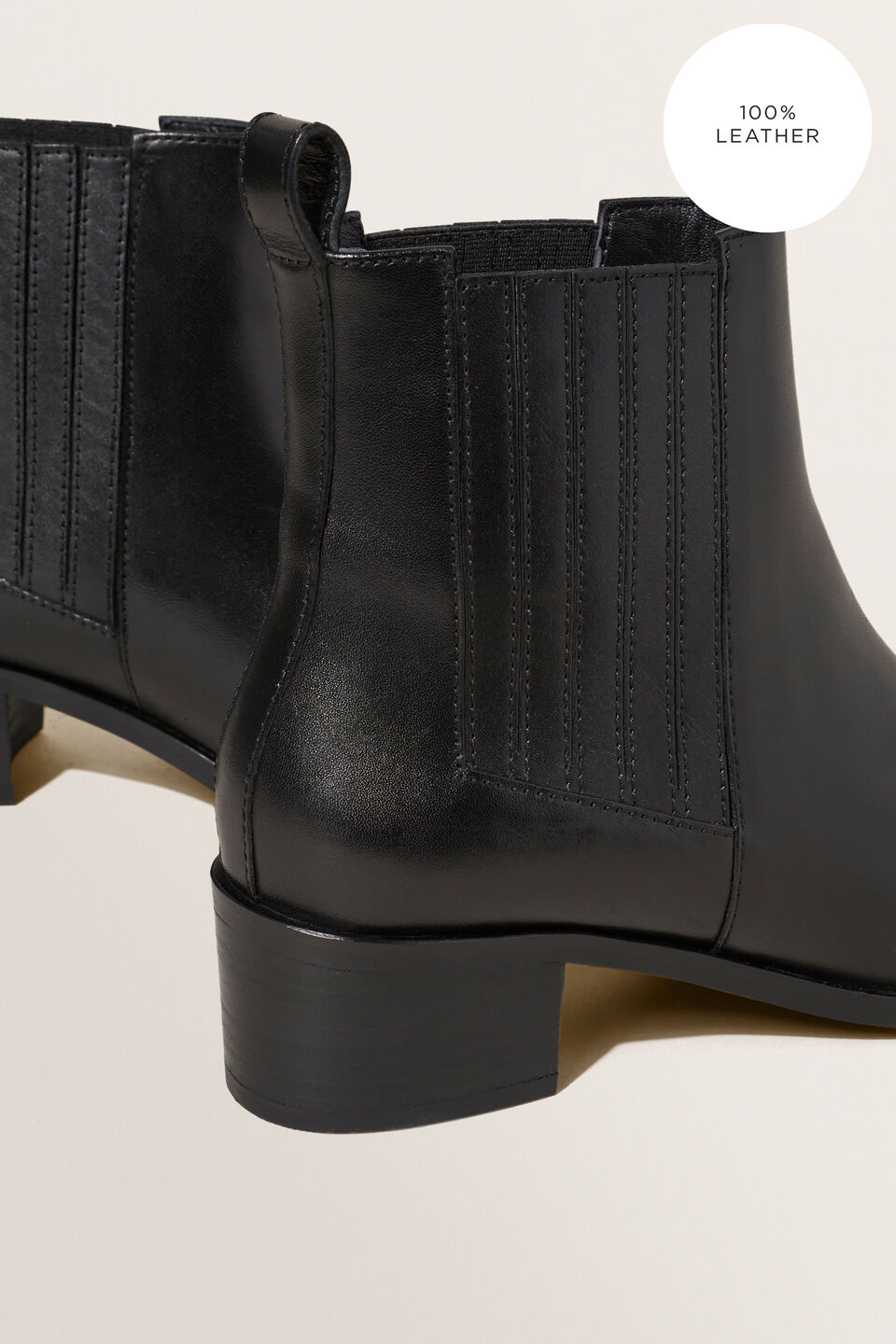 Simone Gusset Boot  Black