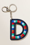 Embroidered Initial Keyring  D  hi-res