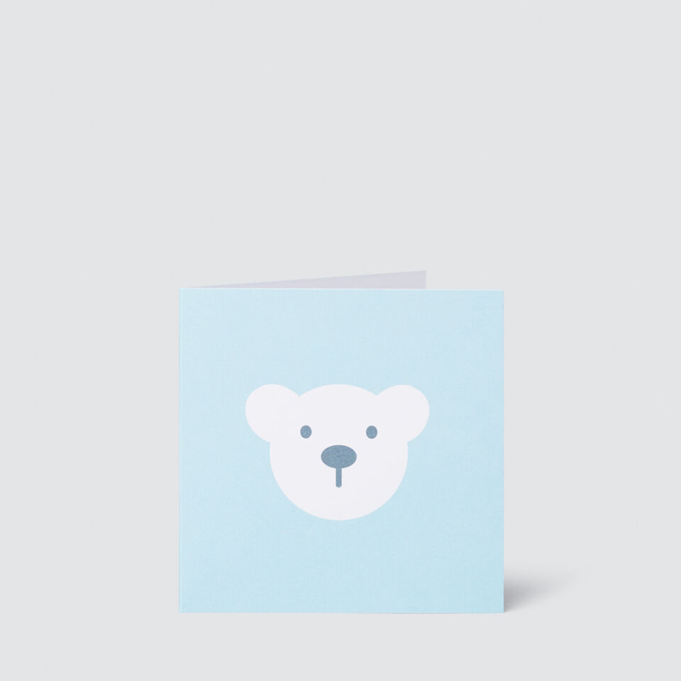 Small Blue Bear Card  