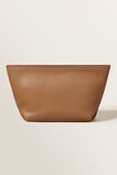 Leather Fold Detail Pouch  Honey Tan  hi-res