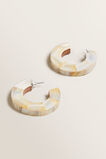 Shell Hoop Earrings    hi-res
