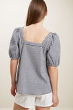Gingham A-Line Blouse  Mono Gingham  hi-res