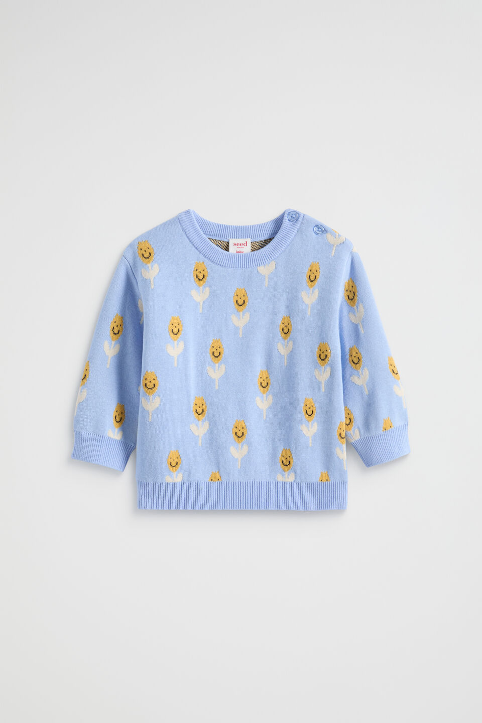 Tulip Knit Sweater  Blue Jay