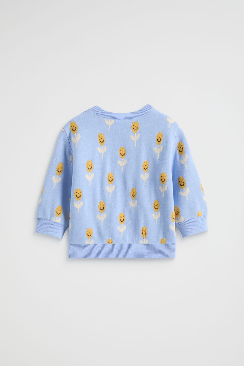 Tulip Knit Sweater  Blue Jay