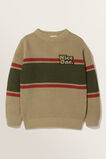 Chunky Crew Knit Sweater  Light Oak  hi-res