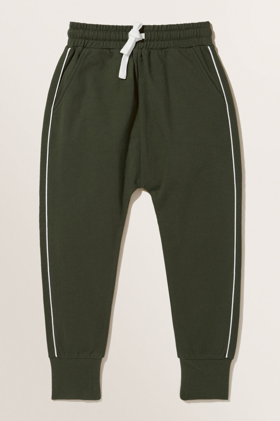Piping Detail Trackpant  Forest