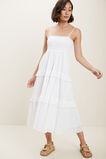 Textured Frill Midi Dress  Whisper White  hi-res