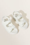 Quilted Footbed Slide  White  hi-res