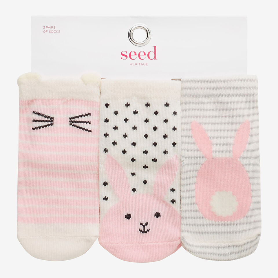 3 Pack Bunny Socks  