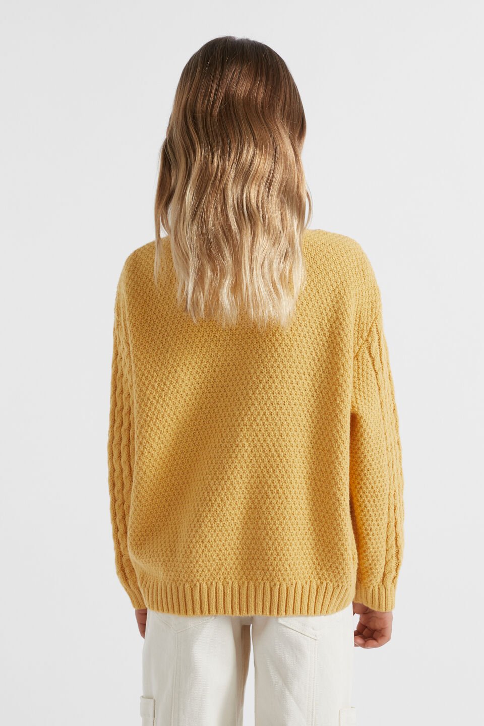 Bell Sleeve Knit Sweater  Honeycomb