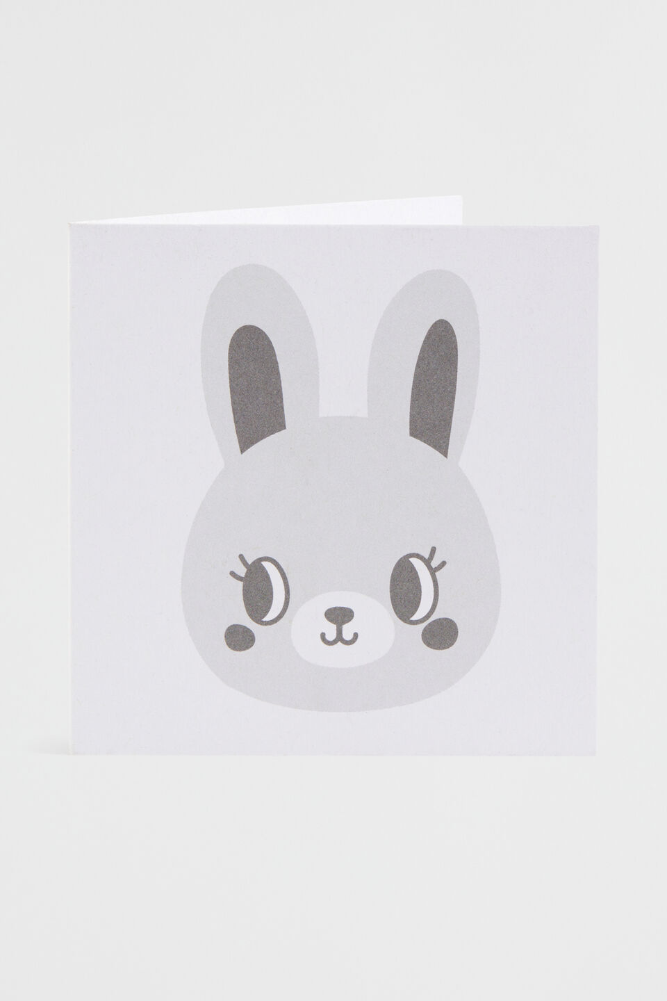 Small Bunny Card  Grey