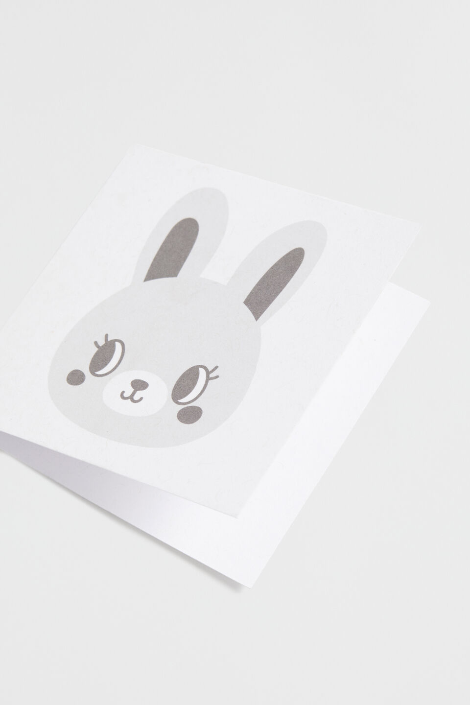 Small Bunny Card  Grey