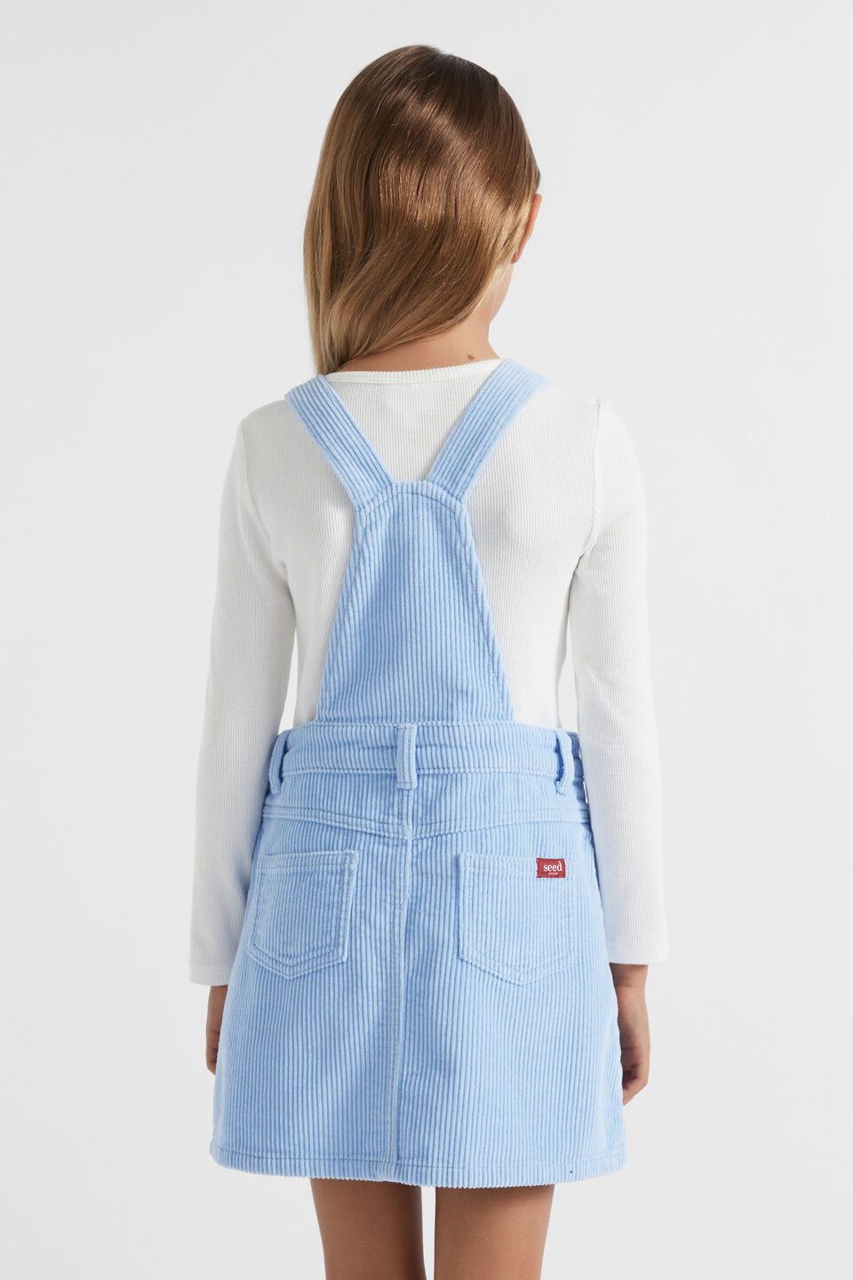 Classic Cord Pinafore  Blue Jay