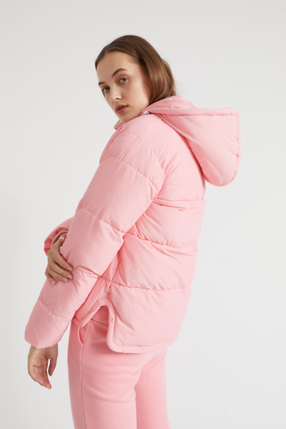 Core Puffer Jacket  Bubblegum Pink