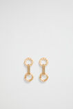 Double Ring Earring  Gold  hi-res