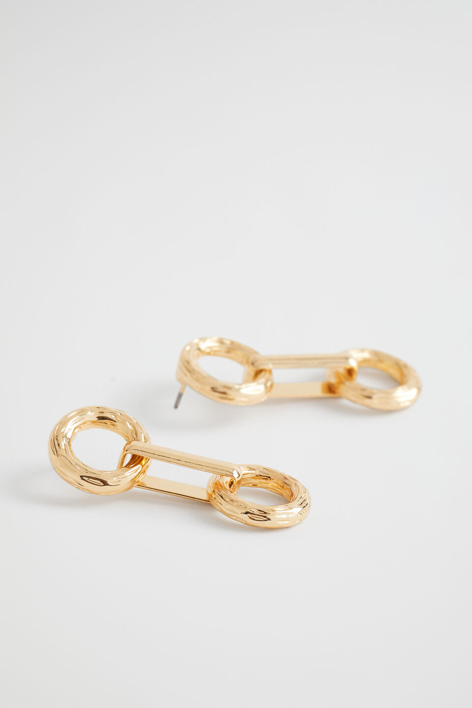 Double Ring Earring  Gold
