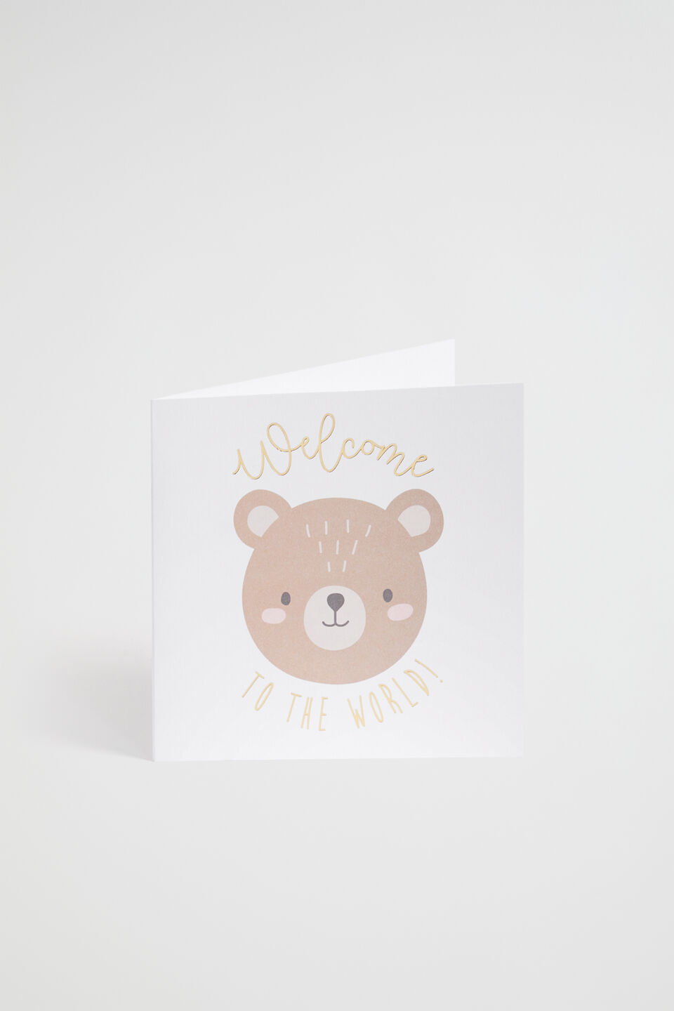 Large Welcome Baby Bear Card  Multi