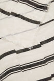 Linen Stripe Scarf  White Black  hi-res