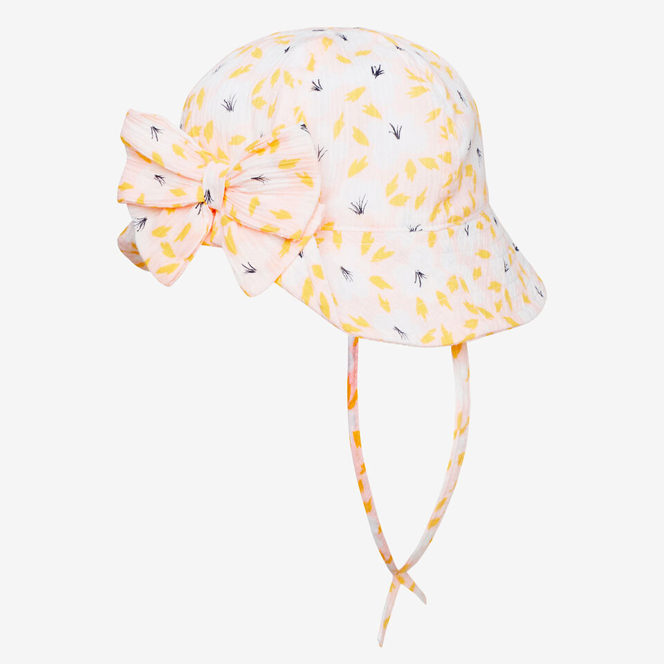 Floral Bow Sun Hat  