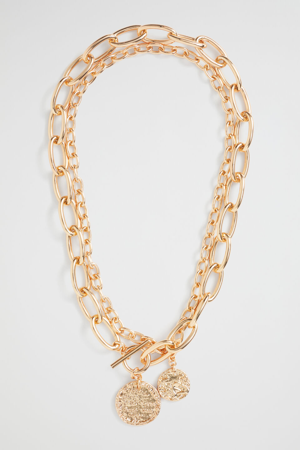Chain Charm Necklace  Gold