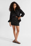 Core Linen Mini Skirt  Black  hi-res