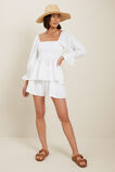 Cheesecloth Shirred Top  Whisper White  hi-res