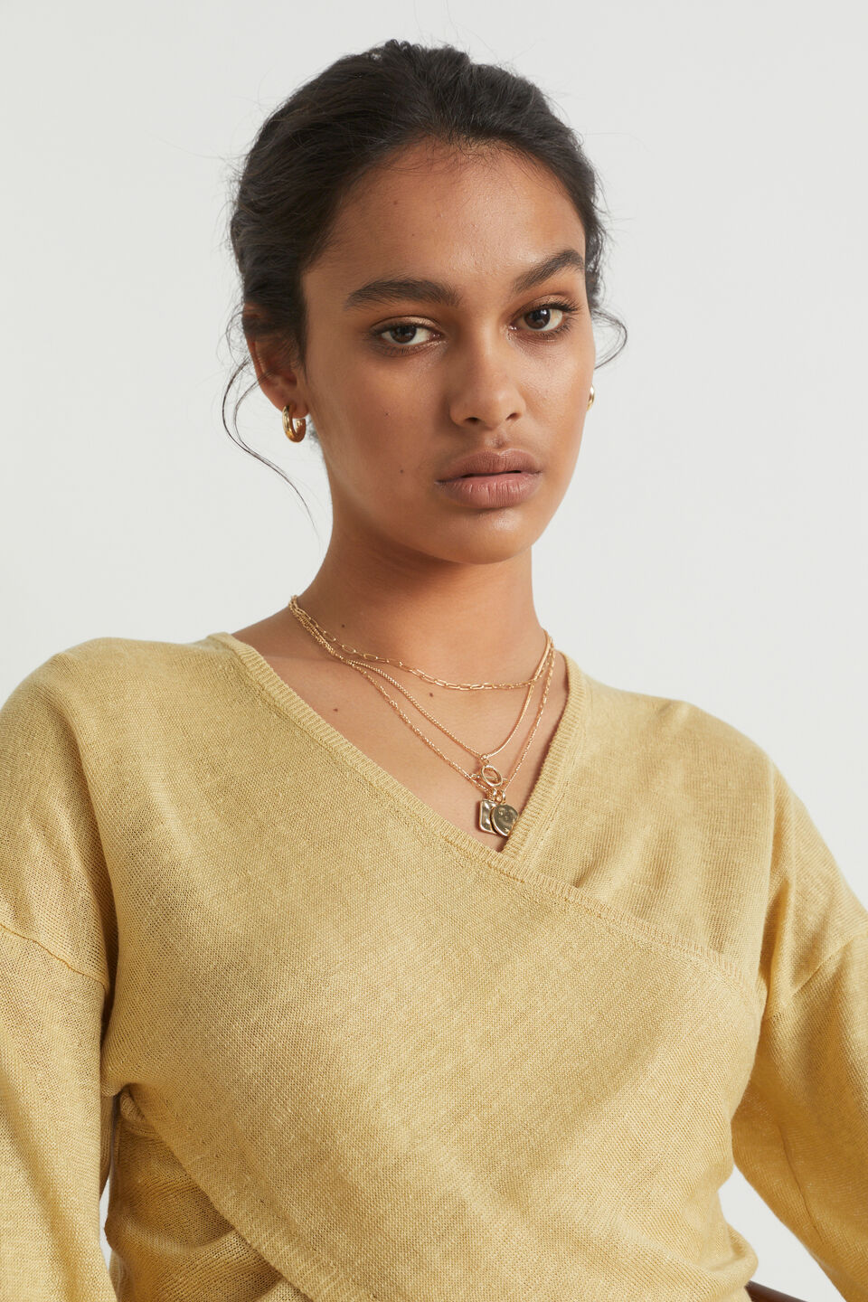 Layered Chain Necklace  Gold