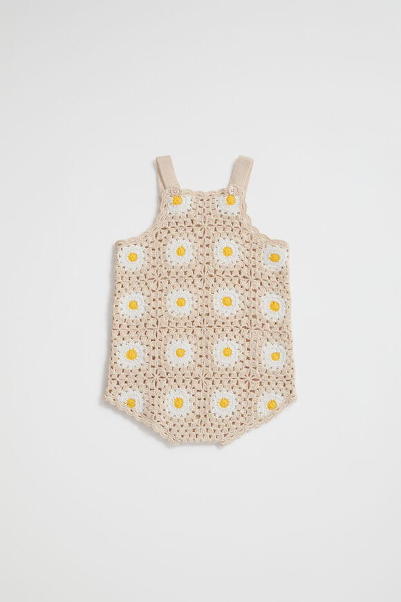 Crochet Daisy Romper  Sunshine Yellow  hi-res