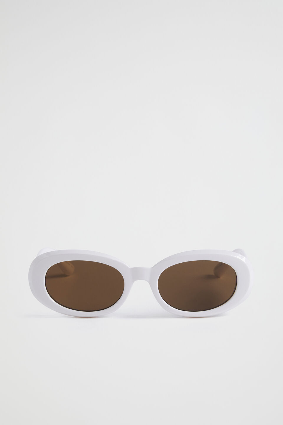 Laney Oval Sunglasses  Bone