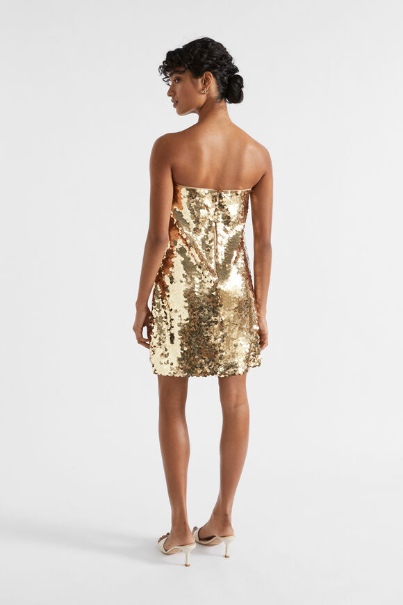 Sequin Mini Dress  Soft Gold  hi-res